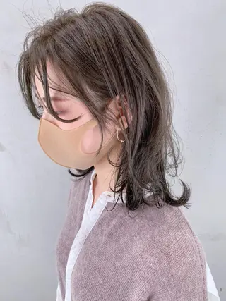 ミディアム カラー パーマ ヘアアレンジ ITbyALBUM 中野店のヘアスタイル