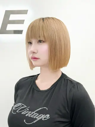 ショート カラー ヘアアレンジ ‎🤍韓国ボブ/ 縮毛矯正🪽‪ひかりのヘアスタイル