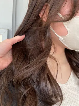 セミロング カラー ヘアアレンジ maoブリーチ無し 似合わせカラーのヘアスタイル