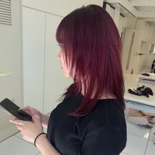 セミロング 🫧オリーブカラー/ 小冬🎀のヘアスタイル