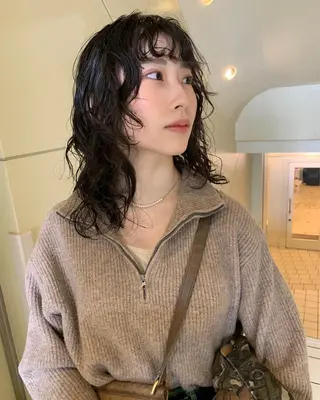 ミディアム パーマ tension 【テンション】のヘアスタイル