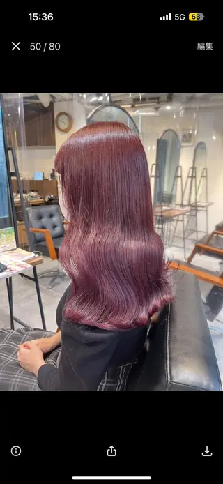 セミロング はがいふみか/ モデルさん募集中のヘアスタイル