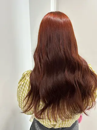 ロング カラー 愛結 暖色カラー🎀🩰のヘアスタイル
