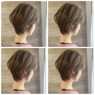 ショート カラー 京都大人女性ショート 徒歩1分/秋山のヘアスタイル