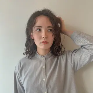 ミディアム カラー パーマ Noah所属・折下 はるかのヘアスタイル