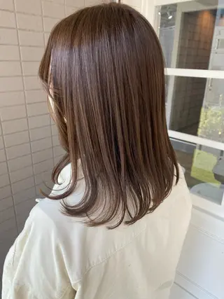ミディアム カラー 韓国×髪質改善カラー 💎hinaのヘアスタイル