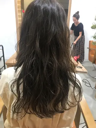 ロング 暖色カラー🍊 ボブ🌿顔周りcutのヘアスタイル