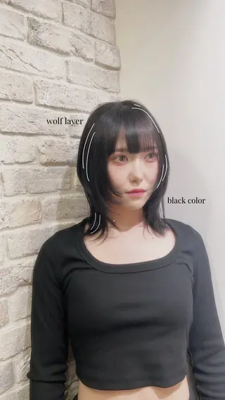 ミディアム レイヤー/透明感 カラー/徳田真緒のヘアスタイル