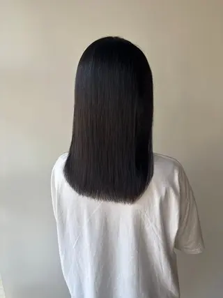 セミロング パーマ よしなり あみのヘアスタイル