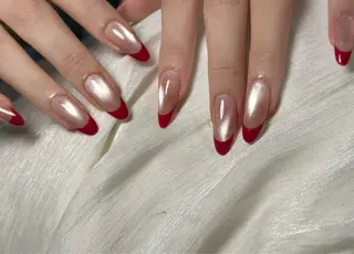 ネイル Kaka_ パラジェル、長さだしのネイルデザイン