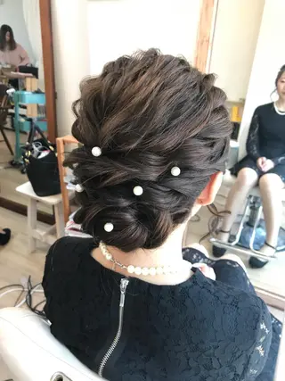 ミディアム ヘアアレンジ ヘアセット/卒業式 袴着付け✨清水玲歌のヘアスタイル