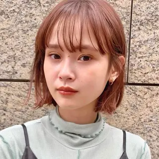 ミディアム カラー 🌱小顔ヘア/ボブ ミディアム/双葉🌱のヘアスタイル