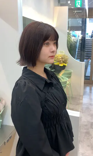 ミディアム Hello by Sea所属・レイヤー/艶髪/ボブ /くびれ/伊藤　勇司のヘアスタイル