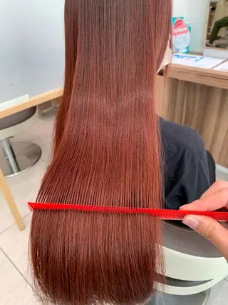 ロング 日野・八王子縮毛矯正 ワタナベリョウマのヘアスタイル