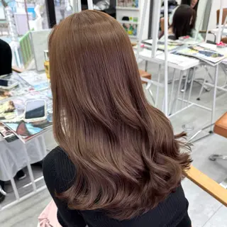 ロング カラー ヘアアレンジ ブリーチなしカラー /ベージュ/安形翔のヘアスタイル