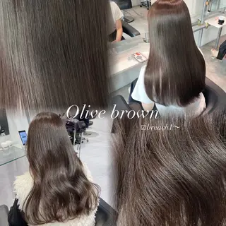 セミロング カラー 大人っぽ中韓レディ ヘア🤍MAOのヘアスタイル