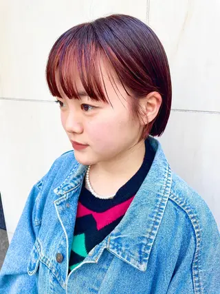 ショート カラー パーマ ヘアアレンジ メンズ キッズ ネイル マツエク・マツパ tatsumi/ボブ ウルフ/レイヤーのヘアスタイル