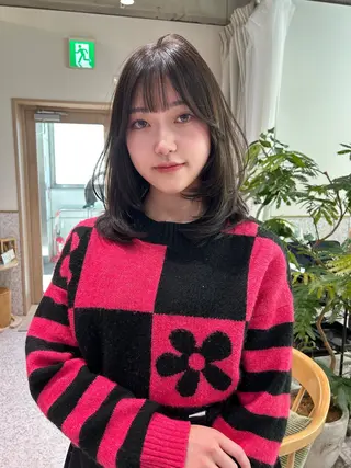 ミディアム カラー ヘアアレンジ トレンドlayer cut💐mihoのヘアスタイル