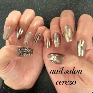 セミロング cerezo ショートネイル専門店のネイルデザイン