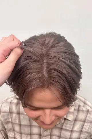 カラー メンズ IO【イオ】ブリーチ／ダブルカラー/髪質改善/ケアブリーチ/ハイトーン／長野市／長野駅所属・木藤 優杏のヘアスタイル