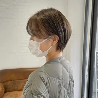 ショート カラー パーマ ヘアアレンジ ヨシムラ リオのヘアスタイル