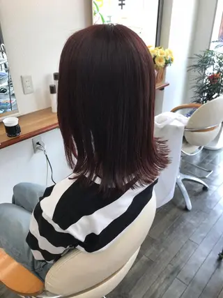 ミディアム カラー ヘアアレンジ 芝 幸大のヘアスタイル