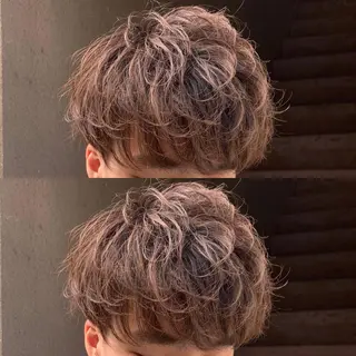 ショート カラー ヘアアレンジ メンズ メンズパーマの達人 🌟川内絵人のヘアスタイル