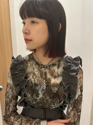 ショート カラー ボブ/似合わせカット /ニュアンスカラーのヘアスタイル