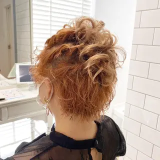 セミロング カラー ヘアアレンジ ✨🌿大人可愛い愛さ れhair🌿✨松本のヘアスタイル
