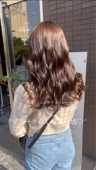 ロング メンズバレイヤージュ 斉藤春のヘアスタイル