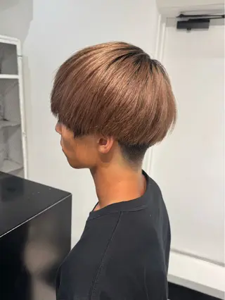 ショート カラー メンズ 原宿 艶カラー🫧 ちり🍎のヘアスタイル