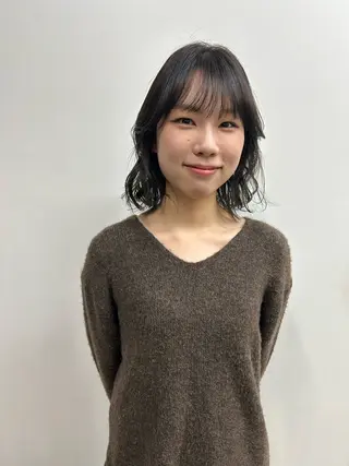 ミディアム カラー 原 瑞希のヘアスタイル
