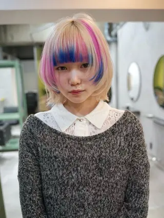 カラー 原宿🎀ハイトーン ⭐︎airi⭐︎のヘアスタイル