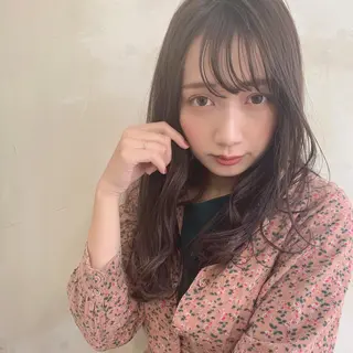 セミロング 髪質改善カラー☆ ヘアアレンジmiyuのヘアスタイル