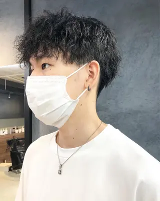 パーマ ヘアアレンジ メンズ ainico+所属・メンズ特化✂️栗原 侑也のヘアスタイル