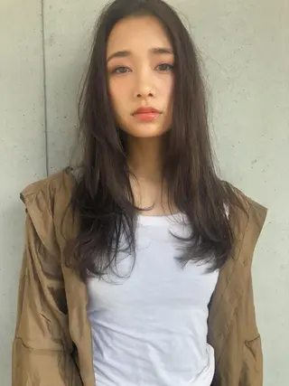 セミロング カラー ヘアアレンジ GiseL天神カラー 髪質改善/ブリーチのヘアスタイル