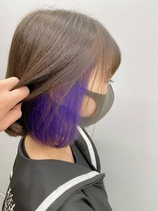 ミディアム カラー 京都レイヤーカット/ 縮毛矯正/羽柴りくのヘアスタイル