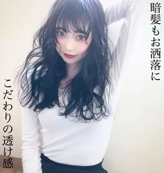セミロング カラー テトネ タカシのヘアスタイル