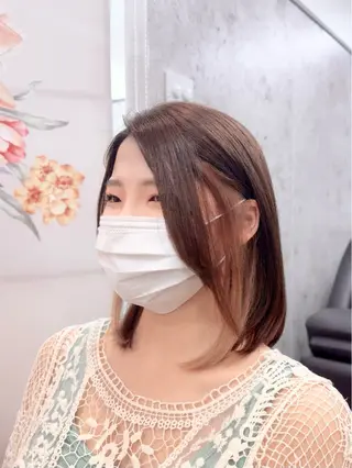 ミディアム カラー nail＆eyelash　unjour所属・Unjour Kanaのヘアスタイル