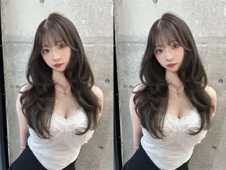 セミロング カラー ✨韓国レイヤー/ハッ シュ/✨山下　遥のヘアスタイル