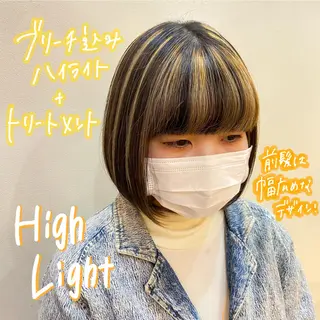 ミディアム カラー 暖色艶color / ボブ🦩Rioのヘアスタイル