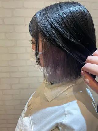 ミディアム カラー ケアブリーチ /髪質 改善/古橋圭史郎のヘアスタイル