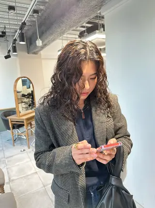 セミロング カラー パーマ キッズ オトナヘア🌸 harukaのヘアスタイル