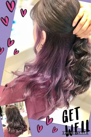 ロング カラー 永島 桜のヘアスタイル