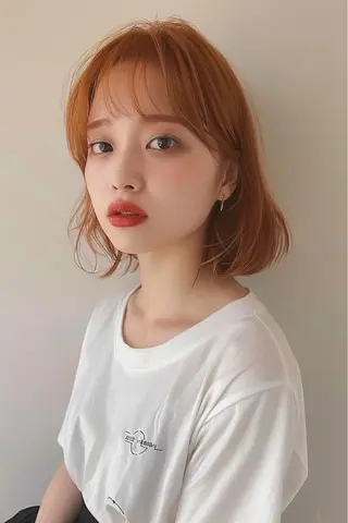 ミディアム 最新ケアカラー 髪質改善YUTOのヘアスタイル