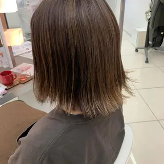 ミディアム カラー ヘアアレンジ 馴染ませNo.1🧃 エクステ・アレンジのヘアスタイル