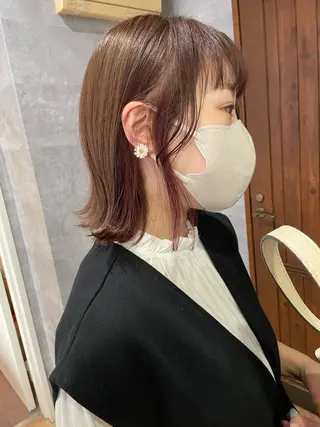 ミディアム カラー 月200名以上担当 六甲徒歩30秒のヘアスタイル