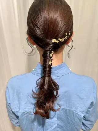 ロング ヘアアレンジ セットサロン      ラフテル所属・大阪/ヘアアレンジ /似合わせset💐のヘアスタイル