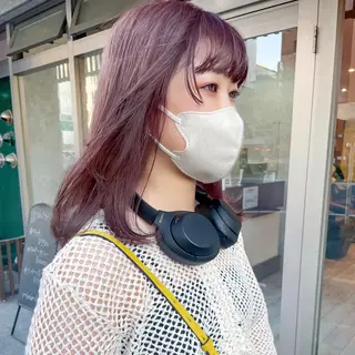 ミディアム カラー 高橋 みく/ minim 暖色のヘアスタイル