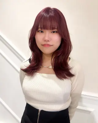 セミロング カラー 艶髪ハイトーン/ レイヤー/yuiのヘアスタイル